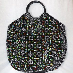 Vintage Colorful Beaded Handbag